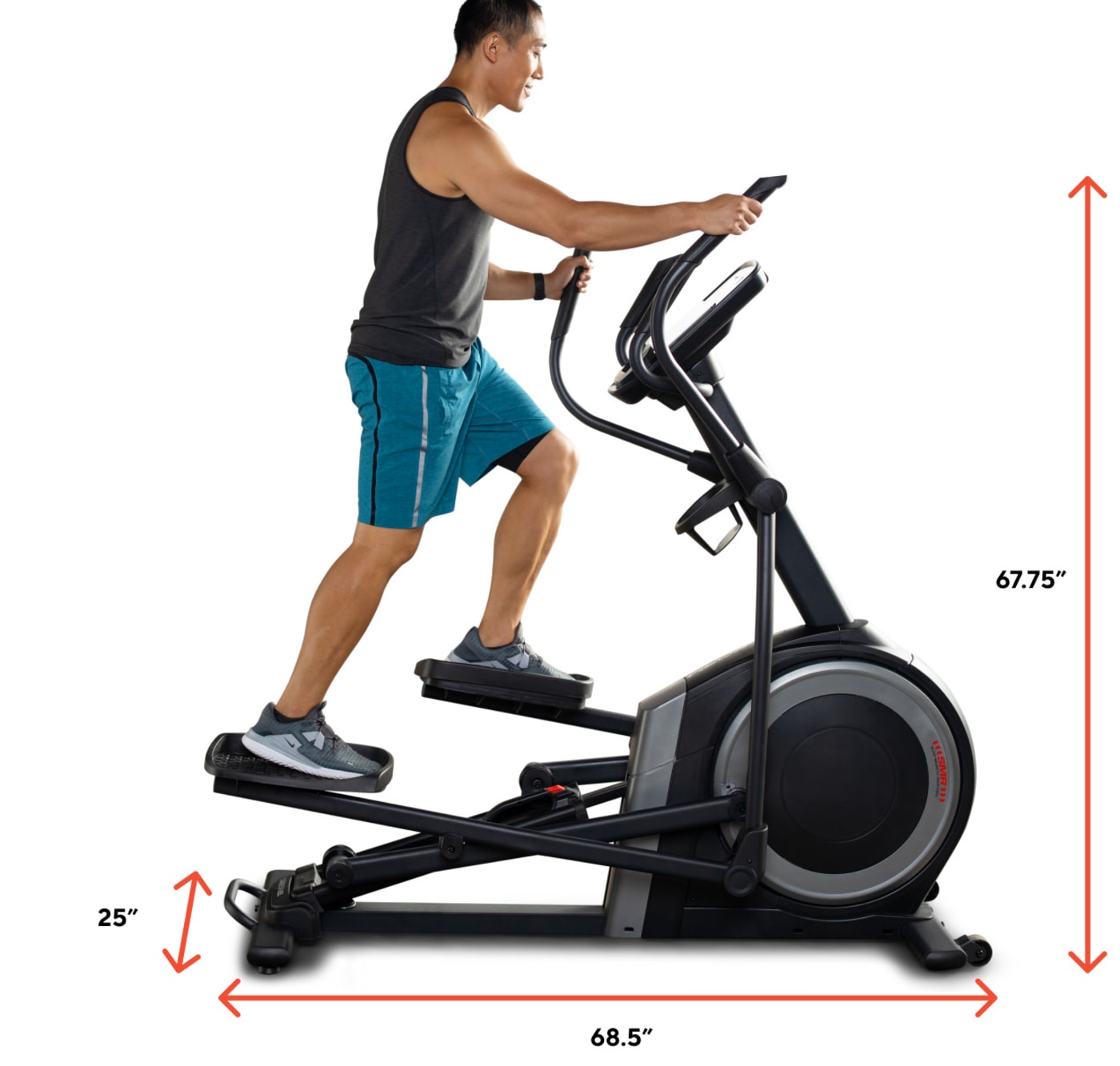 Pedals, immersiving training, and dimensions/weight capacity.
