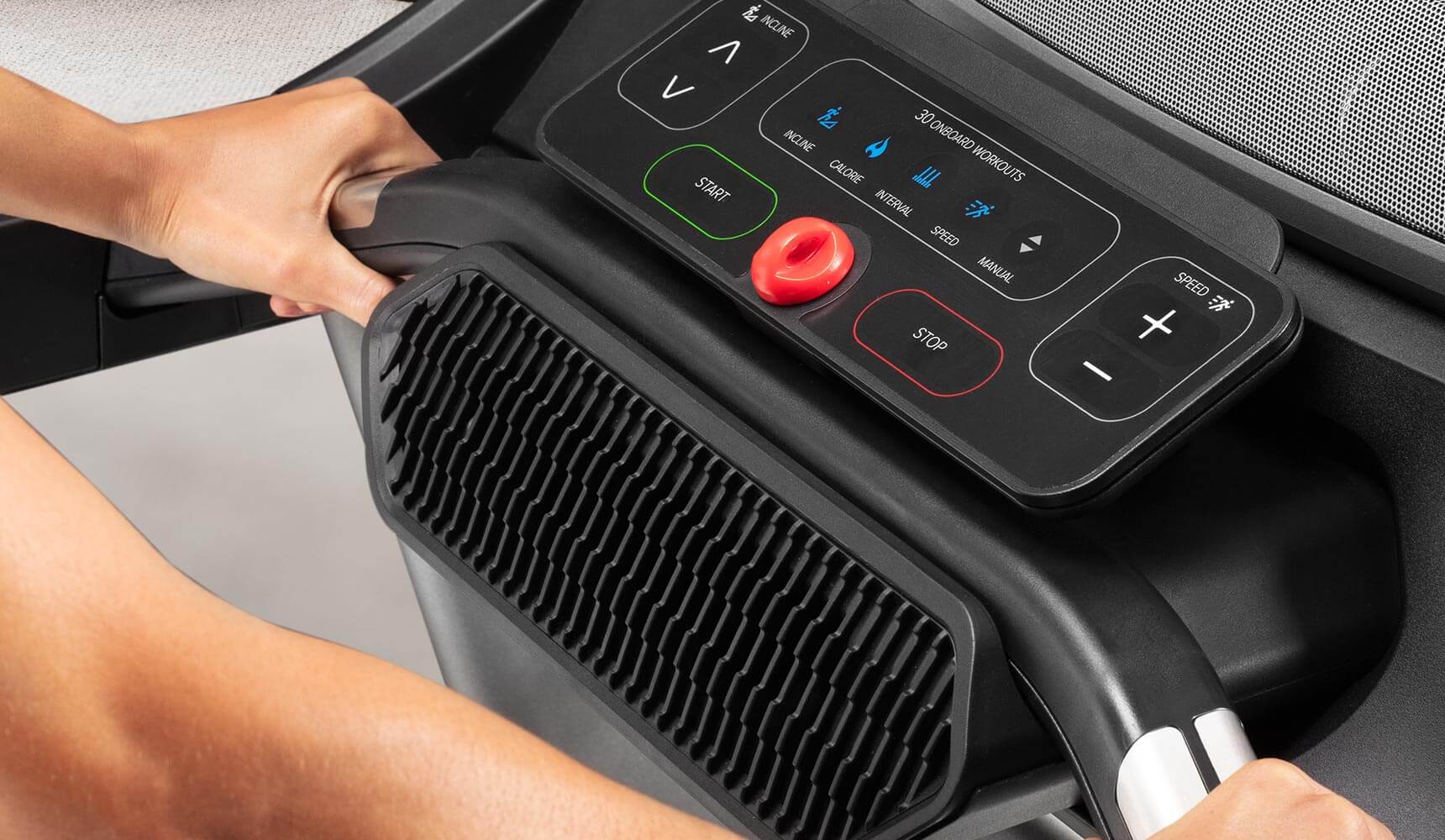 image of the fan on the console of the treadmill