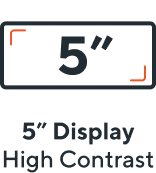 5" display high contrast icon